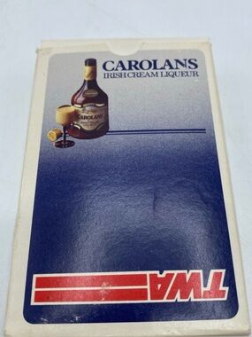 Vintage Deck of Cards TWA Carolans Irish Cream Liqueur Advertising Souvenir